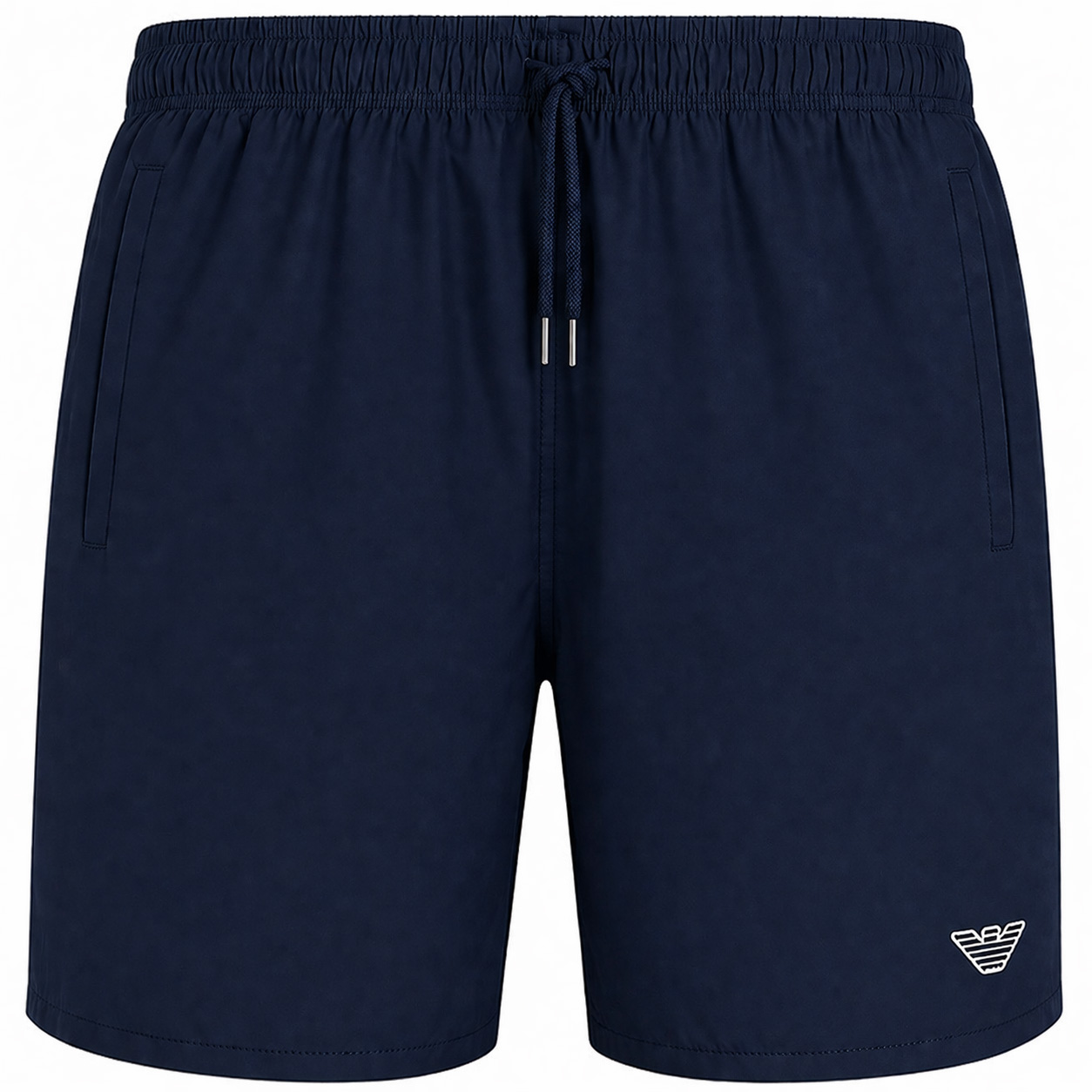 Zwemshort met logo donkerblauw